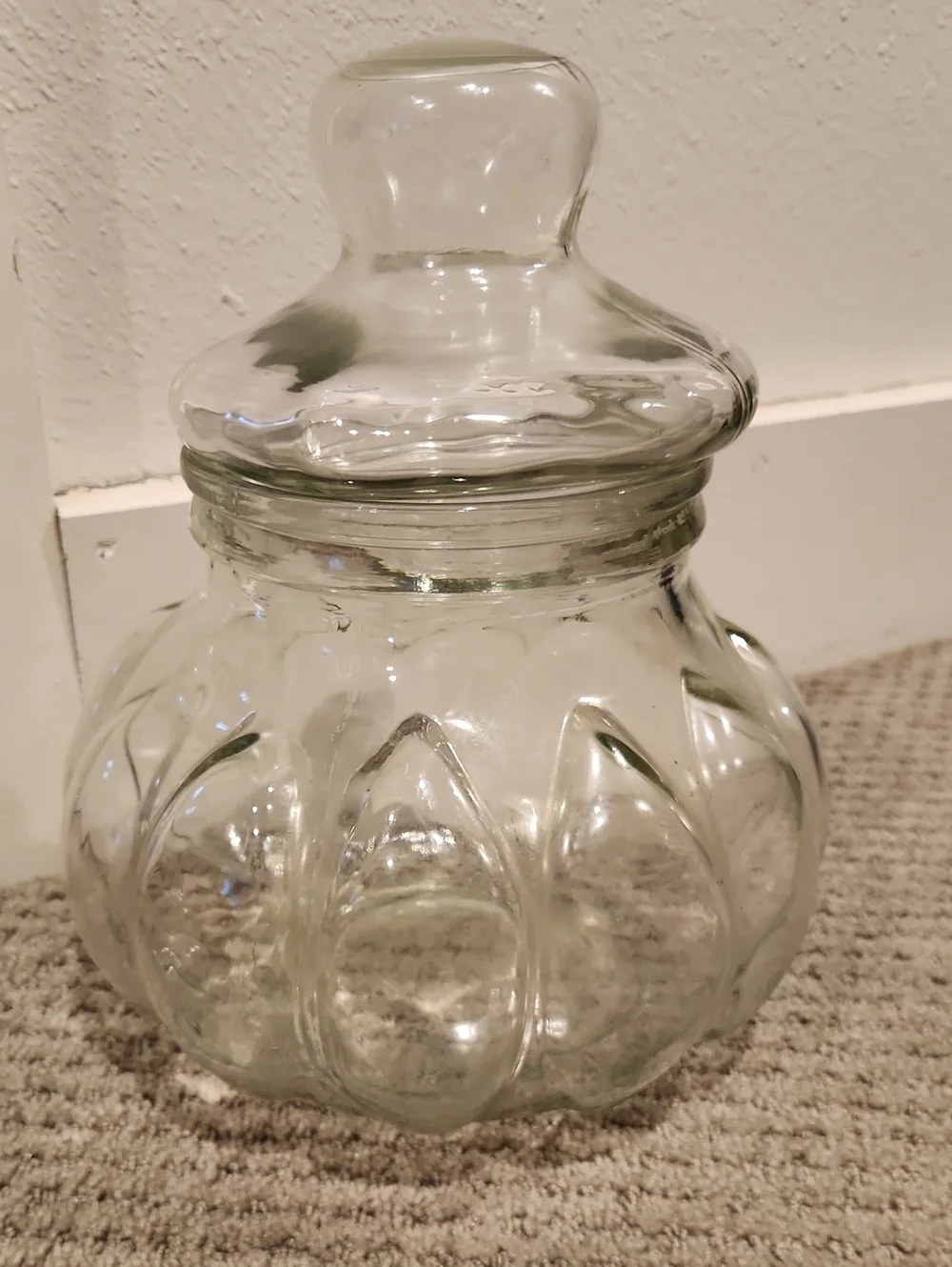 Clear Glass Decorative Jar with Lid - Home Accents